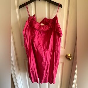EUC Women’s H&M Fuchsia Ruffled Top Dress size XL